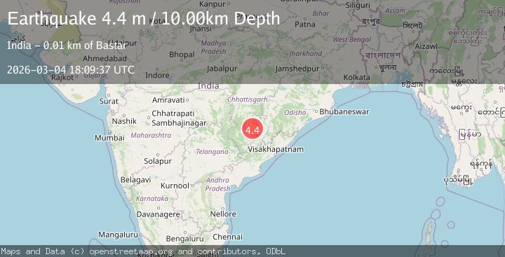 Map of CHHATTISGARH, INDIA