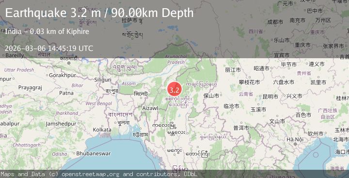 Map of MYANMAR-INDIA BORDER REGION