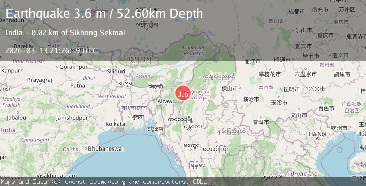 Map of MYANMAR-INDIA BORDER REGION