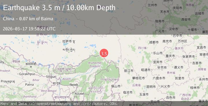 Map of EASTERN XIZANG-INDIA BORDER REG.