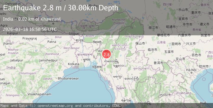 Map of MYANMAR-INDIA BORDER REGION