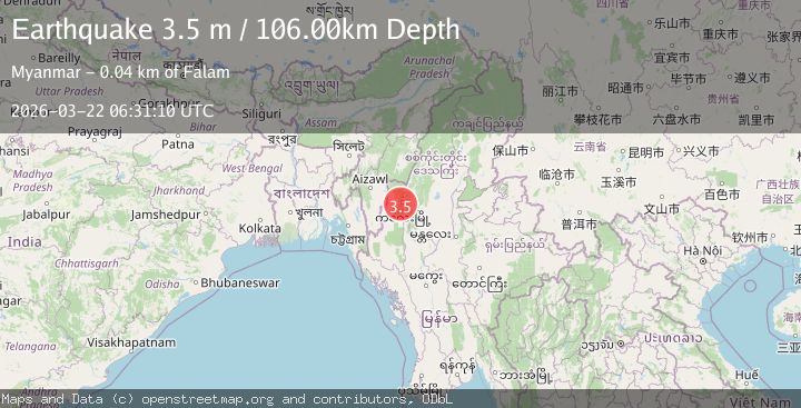 Map of MYANMAR-INDIA BORDER REGION