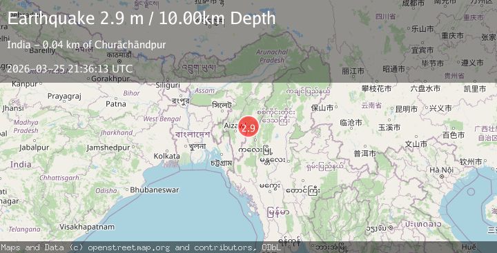 Map of MYANMAR-INDIA BORDER REGION