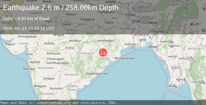 Map of ORISSA, INDIA