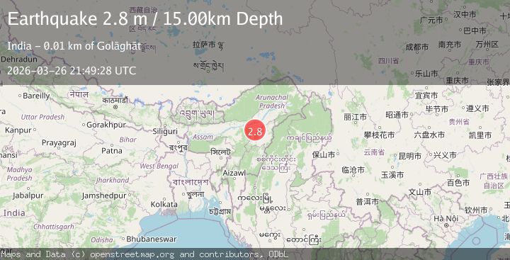 Map of ASSAM - NAGALAND REGION, INDIA