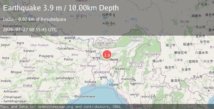 Map of MEGHALAYA, INDIA REGION