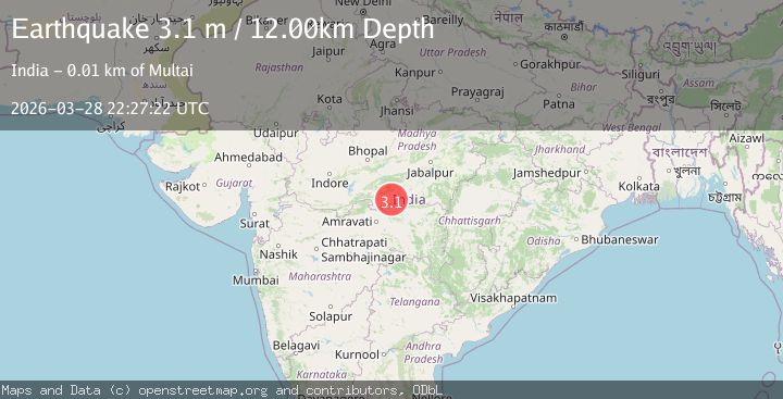 Map of MADH. PRADESH-MAHARASHTRA, INDIA