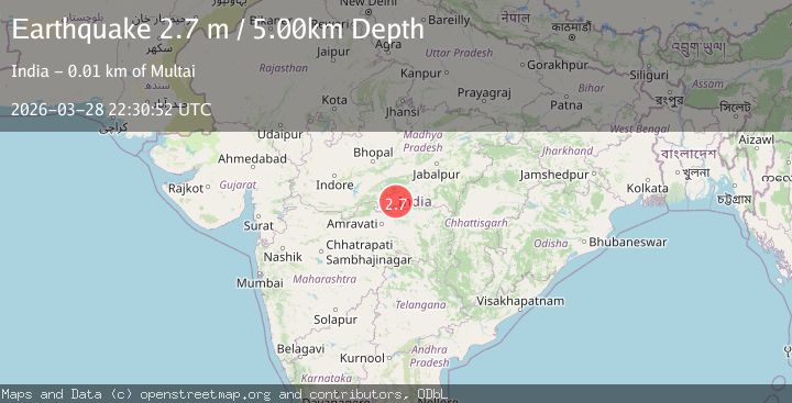 Map of MADH. PRADESH-MAHARASHTRA, INDIA