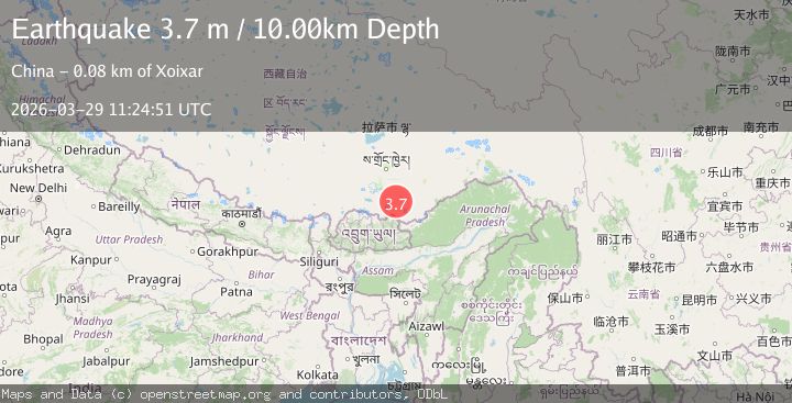 Map of EASTERN XIZANG