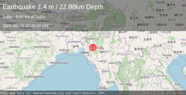 Map of MYANMAR-INDIA BORDER REGION