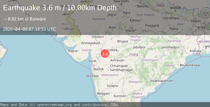 Map of MADH. PRADESH-MAHARASHTRA, INDIA