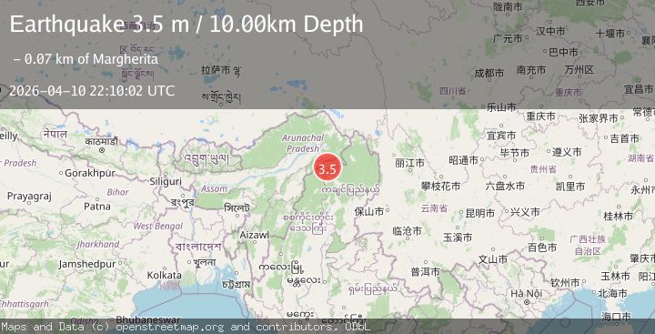 Map of MYANMAR-INDIA BORDER REGION