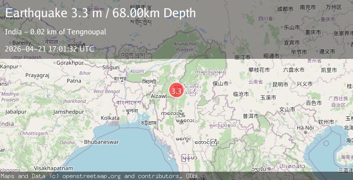 Map of MYANMAR-INDIA BORDER REGION
