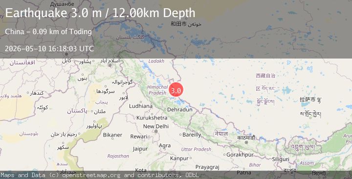 Map of WESTERN XIZANG-INDIA BORDER REG.