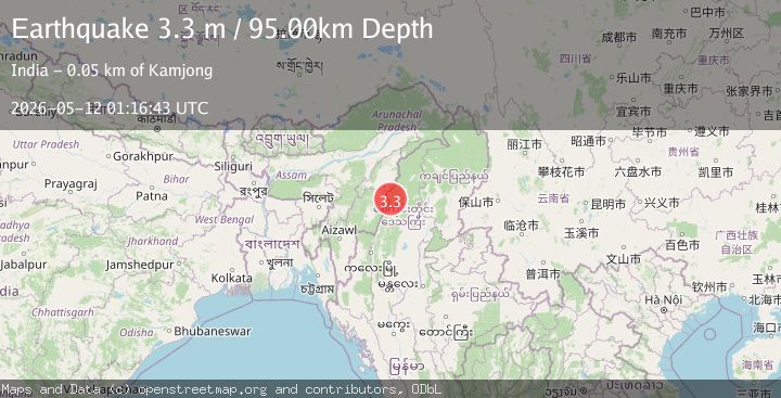 Map of MYANMAR-INDIA BORDER REGION