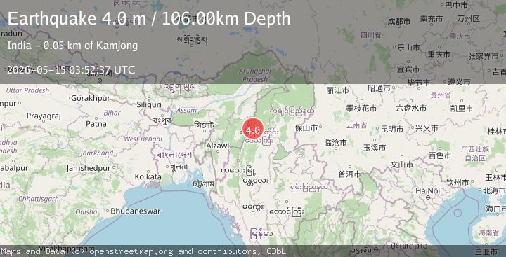 Map of MYANMAR-INDIA BORDER REGION