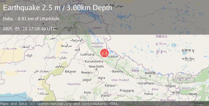 Map of UTTARANCHAL, INDIA