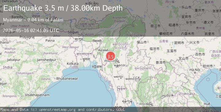 Map of MYANMAR-INDIA BORDER REGION