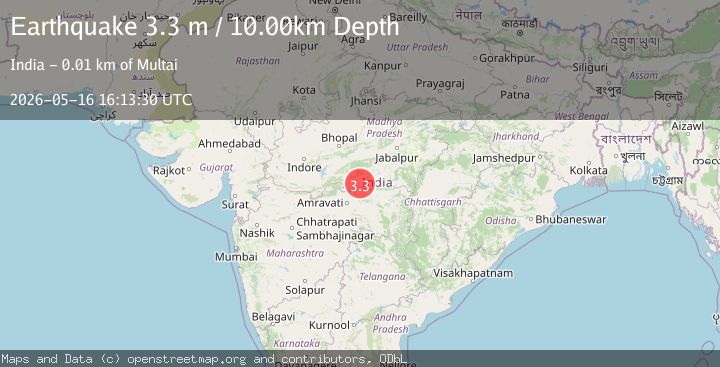 Map of MADH. PRADESH-MAHARASHTRA, INDIA