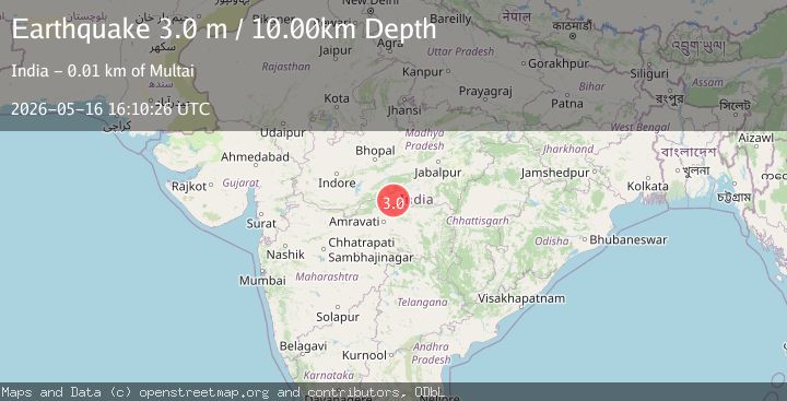 Map of MADH. PRADESH-MAHARASHTRA, INDIA