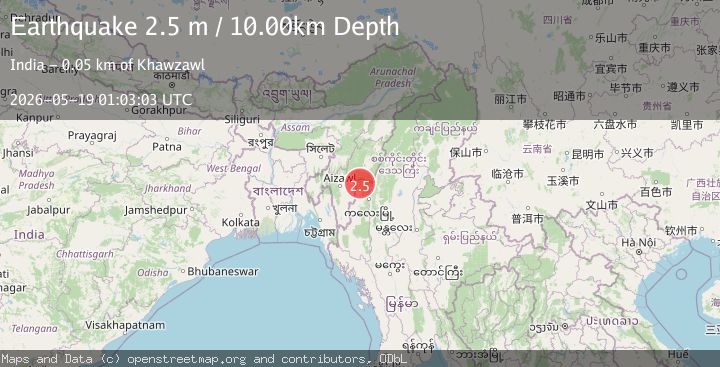 Map of MYANMAR-INDIA BORDER REGION