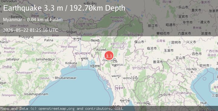 Map of MYANMAR-INDIA BORDER REGION