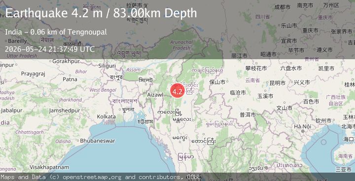Map of MYANMAR-INDIA BORDER REGION