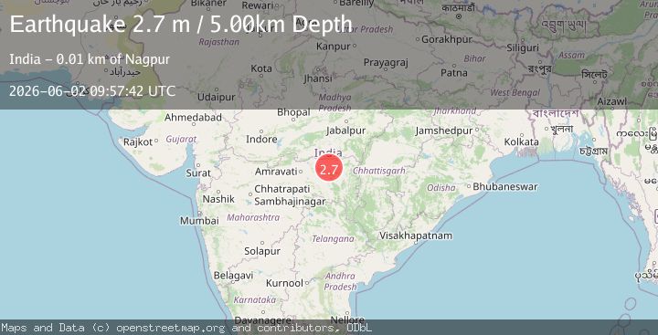 Map of MADH. PRADESH-MAHARASHTRA, INDIA
