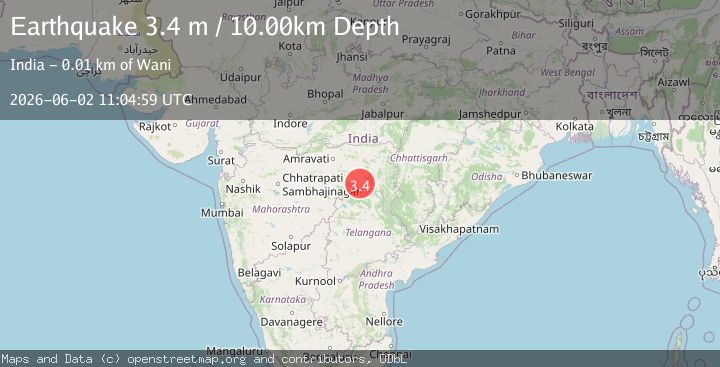 Map of MAHARASHTRA-ANDH. PRADESH, INDIA