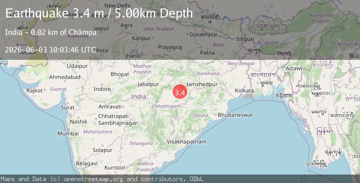 Map of CHHATTISGARH, INDIA