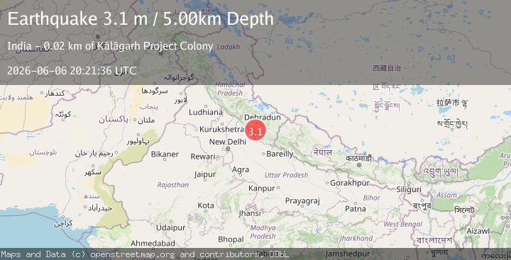 Map of UTTARANCHAL-UTTAR PRADESH, INDIA