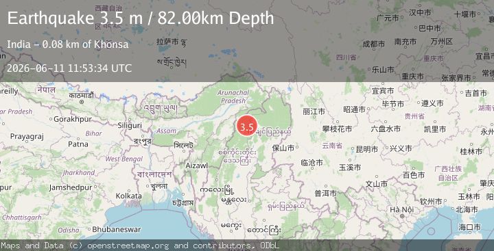 Map of MYANMAR-INDIA BORDER REGION