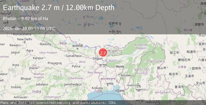 Map of BHUTAN