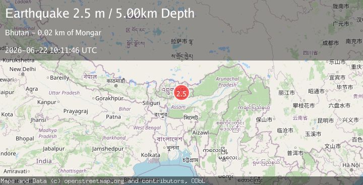 Map of BHUTAN