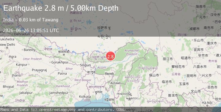 Map of ARUNACHAL PRADESH, INDIA