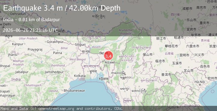 Map of INDIA-BANGLADESH BORDER REGION