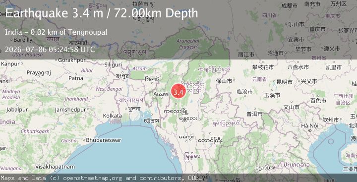 Map of MYANMAR-INDIA BORDER REGION