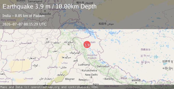 Map of KASHMIR-INDIA BORDER REGION