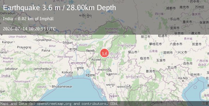 Map of MYANMAR-INDIA BORDER REGION