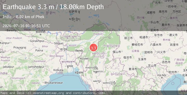 Map of MYANMAR-INDIA BORDER REGION