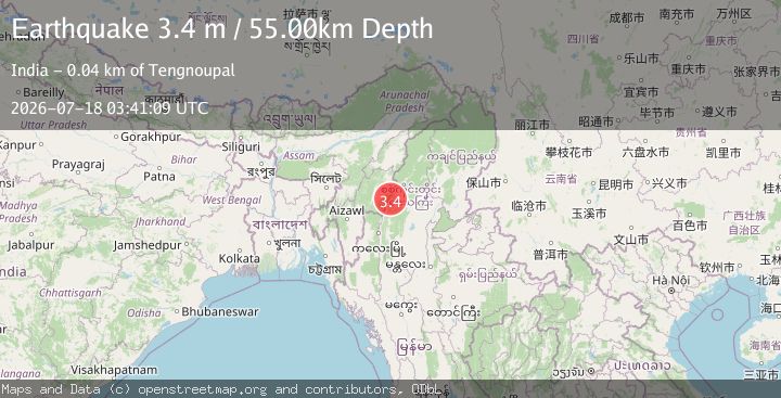 Map of MYANMAR-INDIA BORDER REGION
