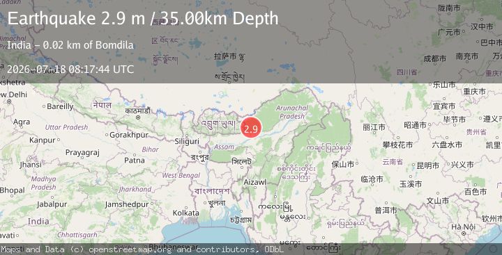 Map of ARUNACHAL PRADESH, INDIA