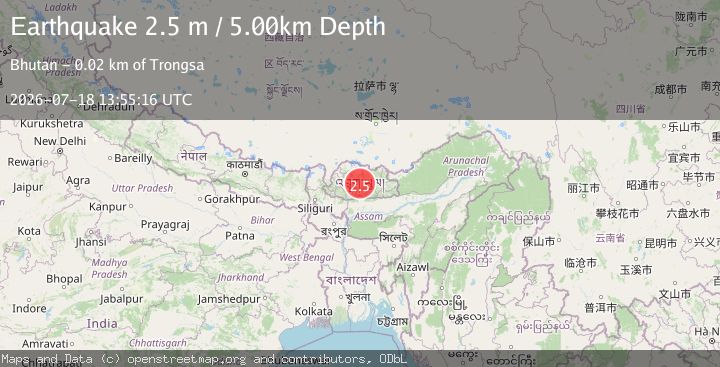 Map of BHUTAN