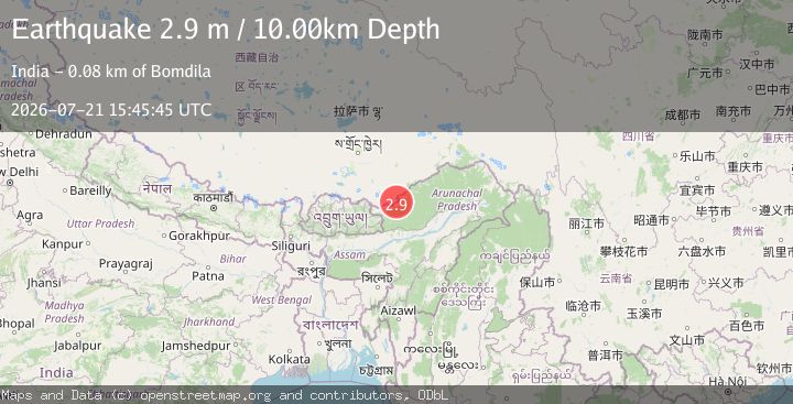 Map of ARUNACHAL PRADESH, INDIA