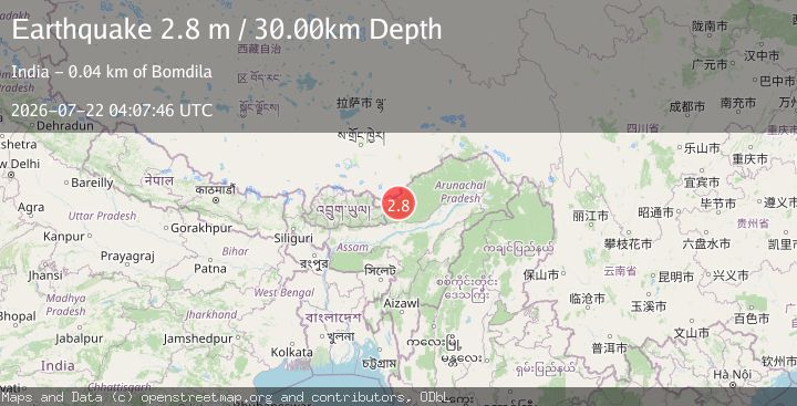 Map of ARUNACHAL PRADESH, INDIA