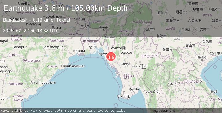 Map of MYANMAR-BANGLADESH BORDER REGION