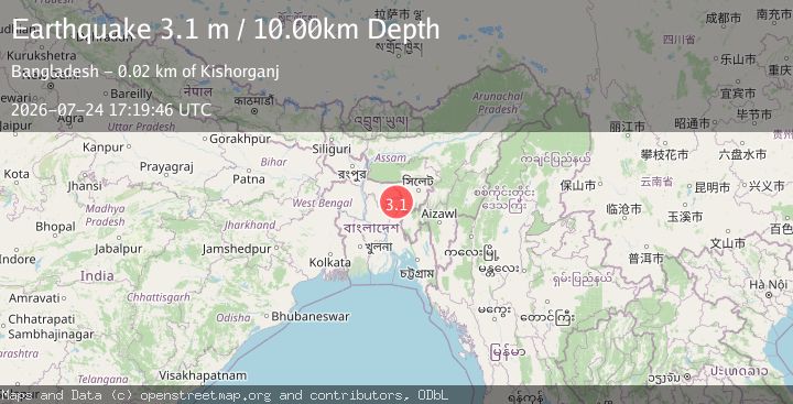 Map of INDIA-BANGLADESH BORDER REGION