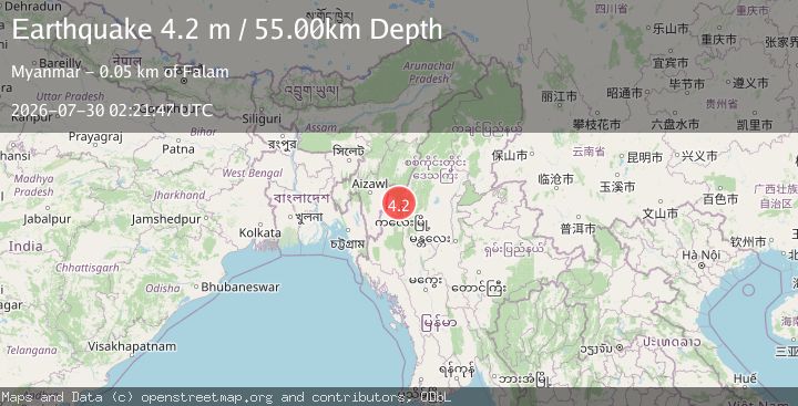 Map of MYANMAR-INDIA BORDER REGION