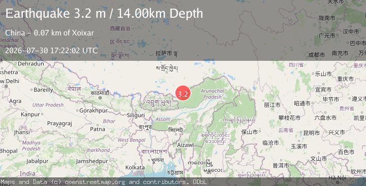 Map of EASTERN XIZANG-INDIA BORDER REG.