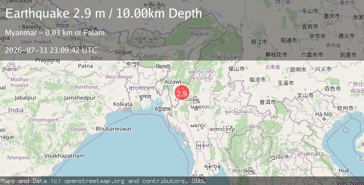 Map of MYANMAR-INDIA BORDER REGION